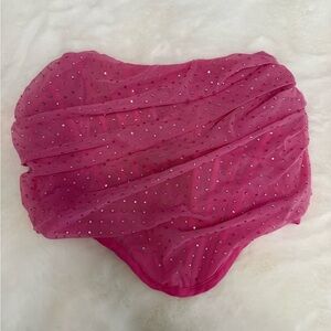 Pink Rhinestone Corset Top